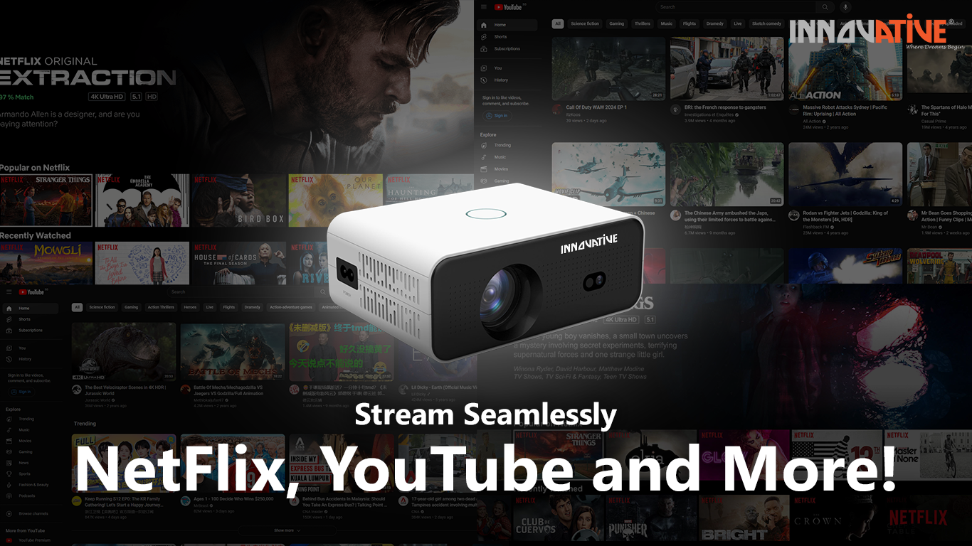 INNOVATIVE Mini Ray Home Cinema Short Throw Projector