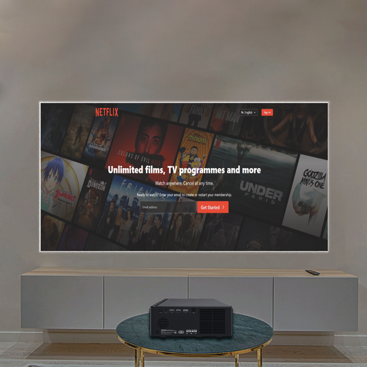 Lumos projector Netflix update service