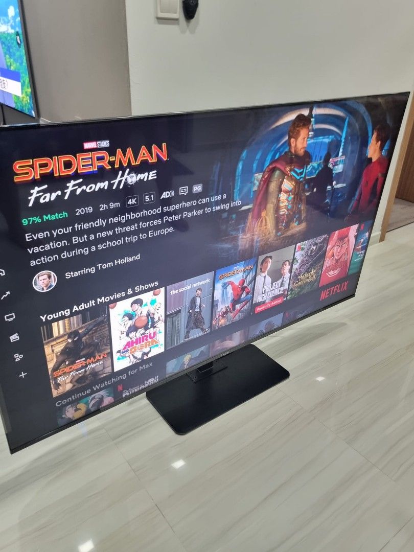 prism TV 65 inch showcase Netflix