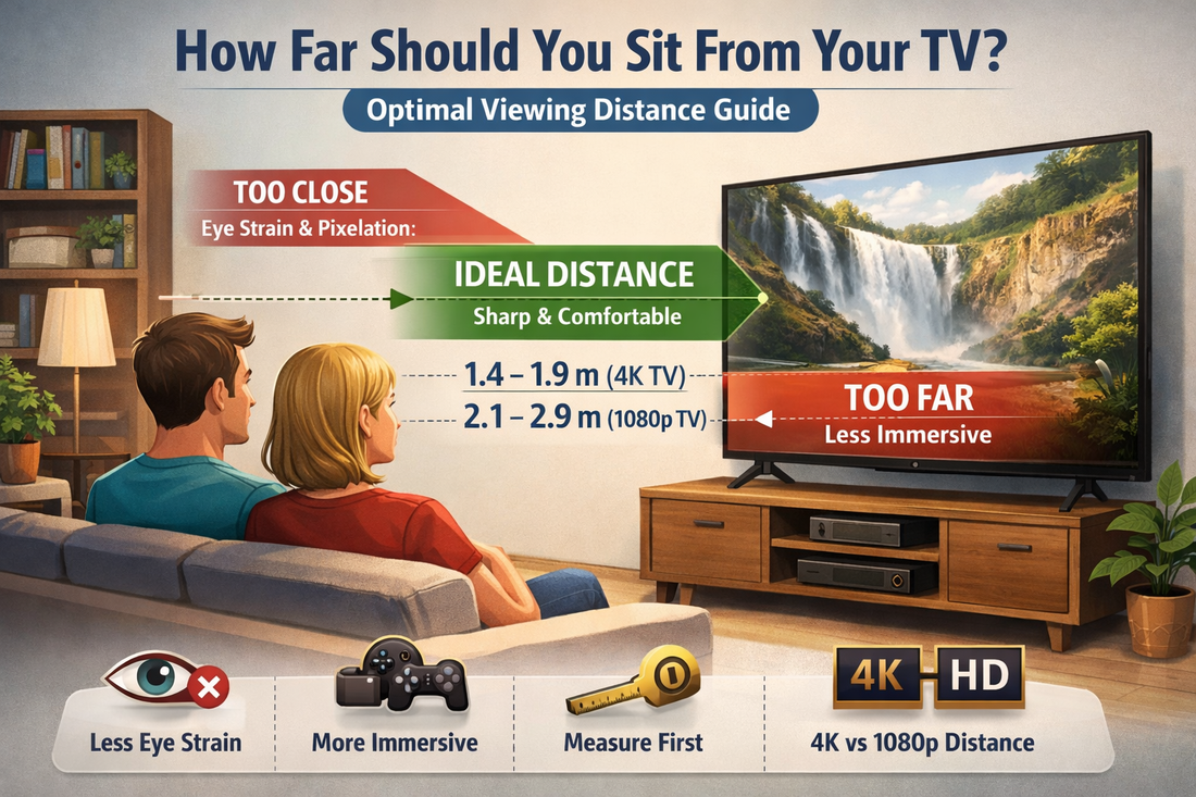 How Far Should You Sit From Your TV? Exact Viewing Distance by TV Size (2026)