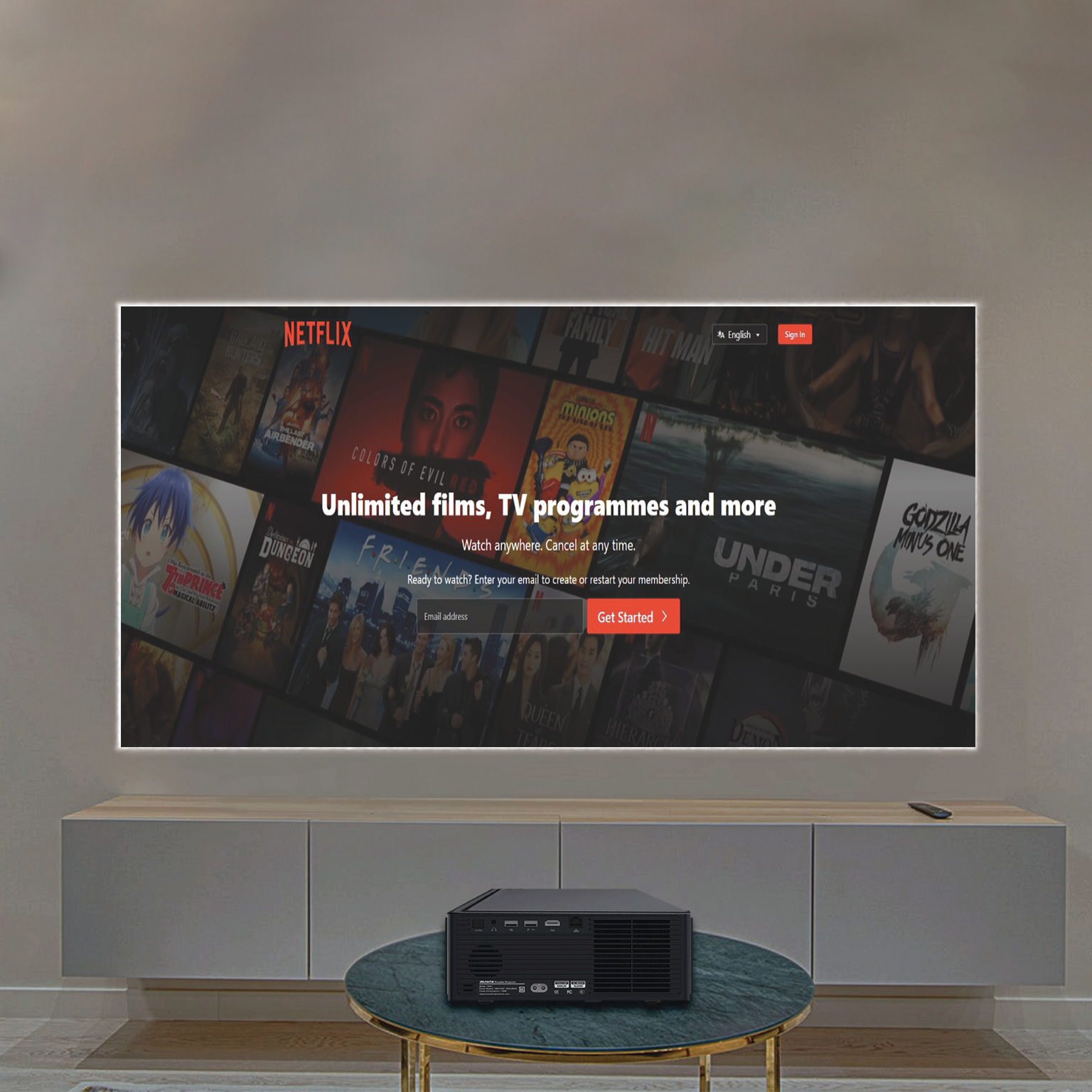 Lumos projector Netflix update service 