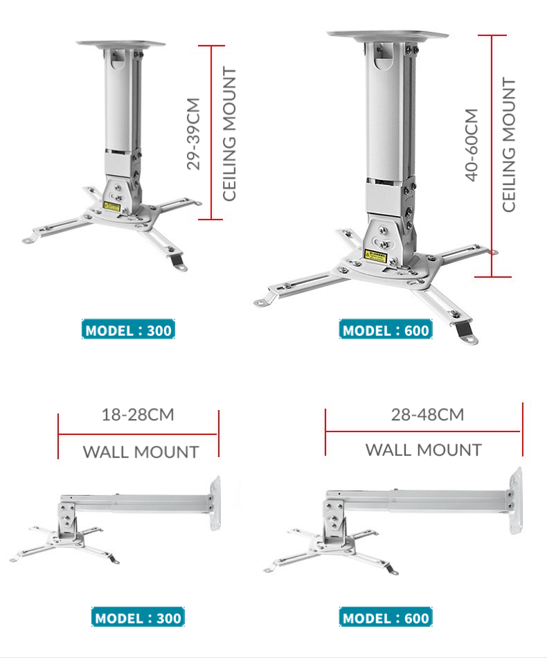 Projector Mount (Beamerx/Lumos/Xgimi/ Epson /Viewsonic/ BenQ / Pannasonic / Nec / Canon...) - 300