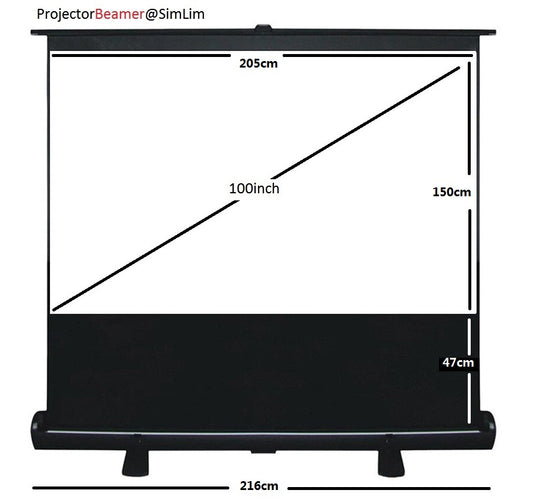 100inch 4:3 Floor Pull Up Portable Projector Screen