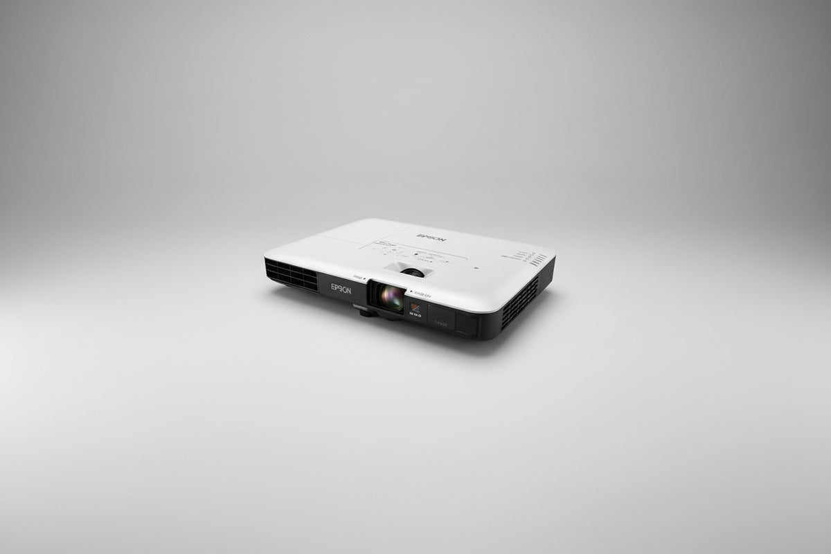 An Epson EB-1795W Full HD Wireless Projector displayed from different angles, including a image showing the projector in use by a person.