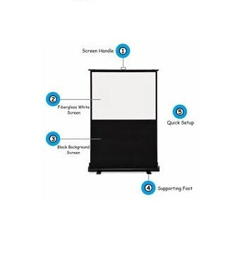 100inch 16:9 Floor Pull Up Portable Projector Screen
